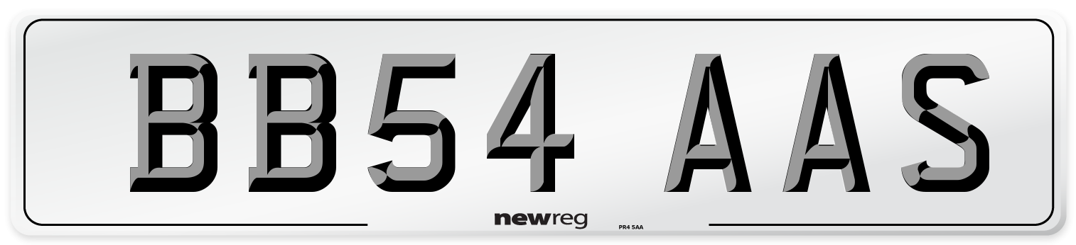BB54 AAS Number Plate from New Reg